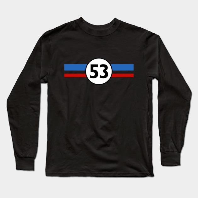 Herbie 53 Classic Racing Car 1963 Circle Logo #6 Long Sleeve T-Shirt by SalahBlt